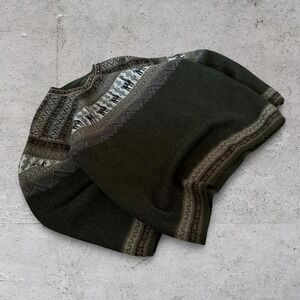 Mens vintage 90s style wool tribal pastel color soft wool sweater